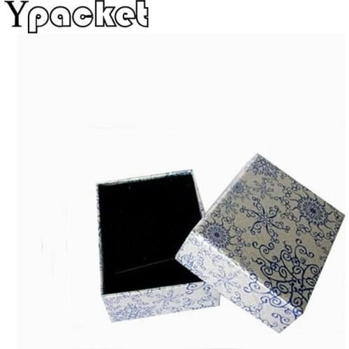 40pcs/Lot Fashion Blue And White Porcelain Necklace Paper Box Ring Packaging Case Gift Jewelry Organizer Box 11*7*3.5cm