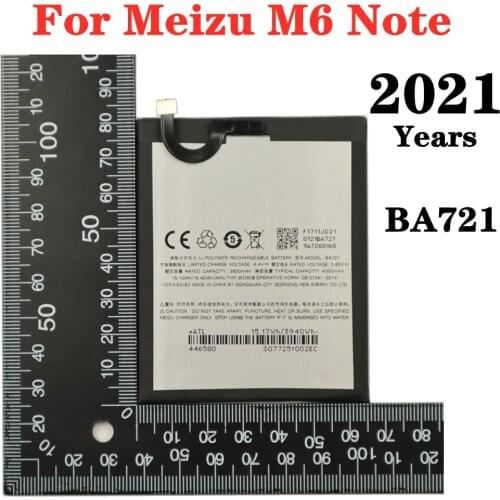 2021 Years 4000mAh BA721 Battery For Meizu M6 Note M721H M721L Phone Battery High Capacity Replacement Batteries