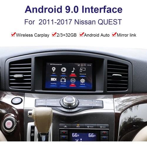 Android system car Radio player Video interface for Nissan QUEST 2011-2017 GPS navigation interface Youtube, Netflix