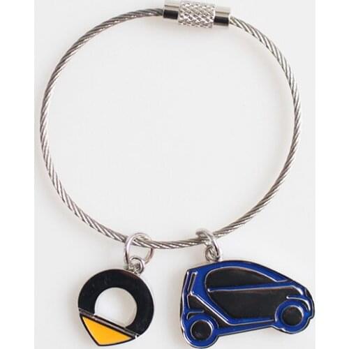 For Smart Fortwo Forfour 453 451 450 Crossblade City Cabrio City-Coupe Roadster Car Keychain Logo Key Chain Key Ring Car Keyring