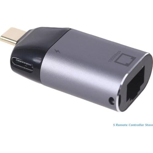 BX0E Light Weight USB C to RJ45 Adapter Type-C to RJ45 Adapter Converter Compatible with Most Computer Laptop