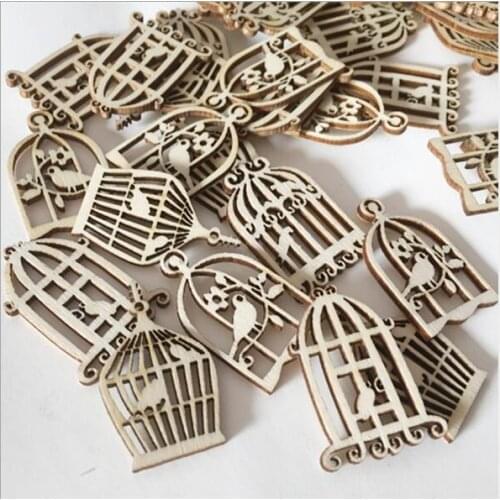 Wooden Birdcage Slices For Home Photo Ornamen Wood Accessories Embellishments for Art DIY Crafts/ DIY Scrapbooking About