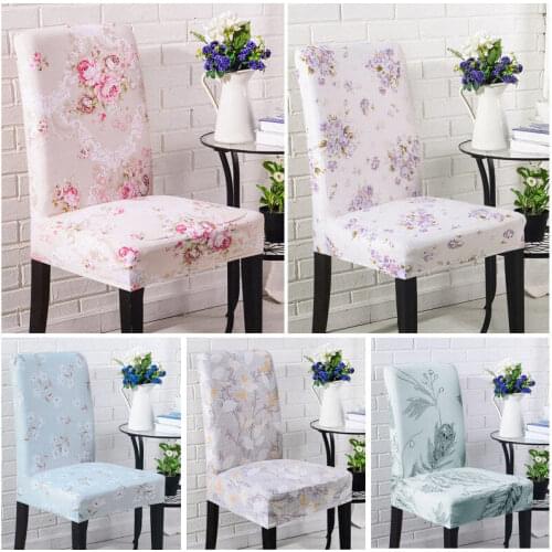Elastic Printing Dining Chair Slipcover Modern Removable Anti-dirty Kitchen Seat Case Stretch Chair Cover for Banquet