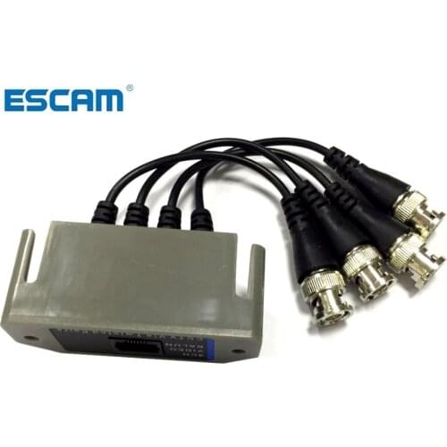 ESCAM 4CH HD Passive Video Balun Transceiver BNC To UTP RJ45 CCTV Via Twisted Pairs for AHD TVI CVI Camera DVR CCTV System