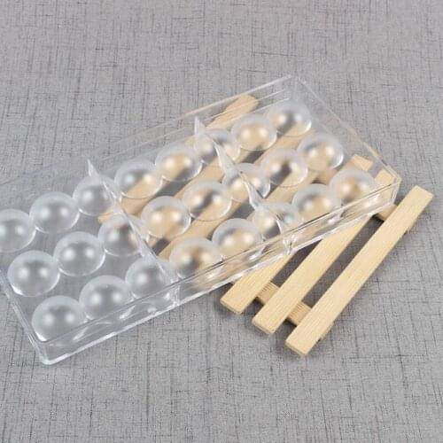24 Hole DIY Half Ball Chocolate Maker mold Clear Hard Polycarbonate PC Semi Round Ball Candy small cake mold LX9132