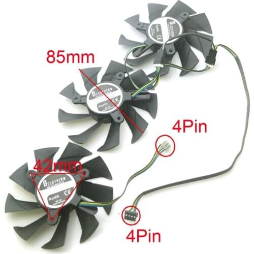GFY09010E12SPA 85mm 12V GPU Fan 4Pin For ZOTAC RTX2060 2070 2080 2080ti -8GD6 X-GAMING Graphics Card Cooling Fan
