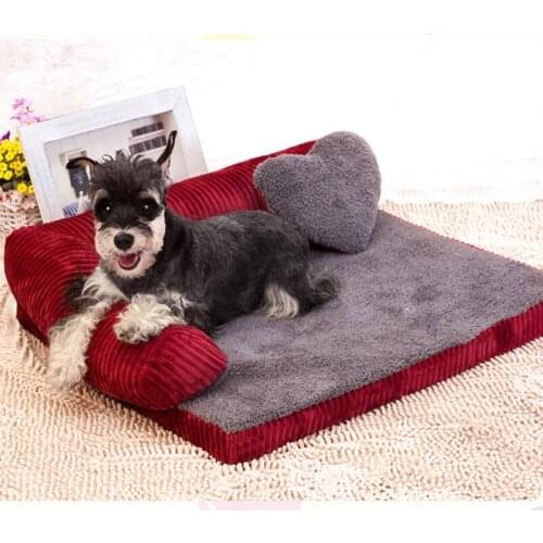 Hot! 2017 New Pet Products Teddy Puppy Bed Soft Pet Cat Dog House Small Dog Sofa Bed Gift Blanket ZL155