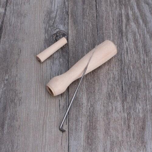 Felting Needle Wooden Handle Holder DIY Tool For Creativ Craft E56C