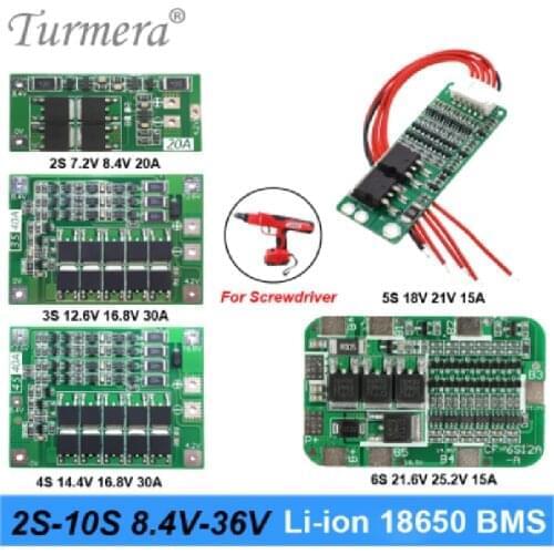 Li-ion Lithium Battery Board 2S 3S 4S 5S 6S 10S 13S 18650 Charger PCB BMS Protection Board for Screwdriver Battery Lipo Cell Mod