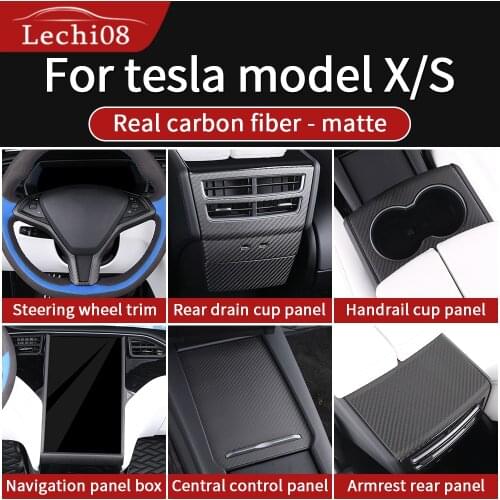 Matte carbon fiber for tesla model s accessories tesla model x carbon tesla 2018 model s car tesla model s carbon fiber interior