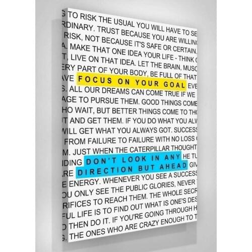 Motivational Poster Unframed Inspirational Letters Quotes Print On Canvas Wall Art Pictures For Enterprise Office Home Decor