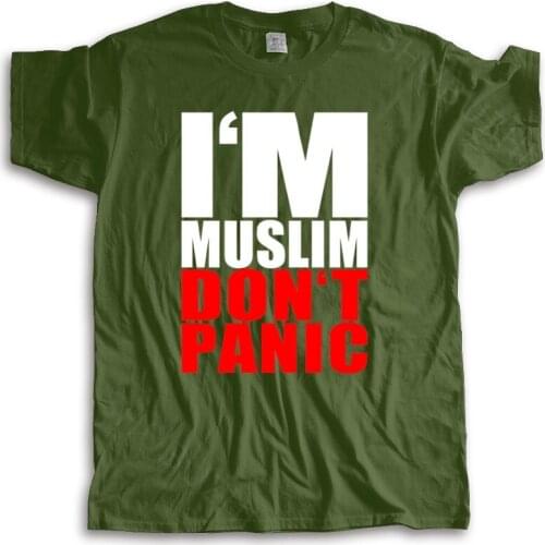 Summer t-shirt men brand teeshirt I AM MUSLIM DO NOT PANIC II T-SHIRT Islam Moslem Religion Turkei Istanbul Allah cotton tshirt