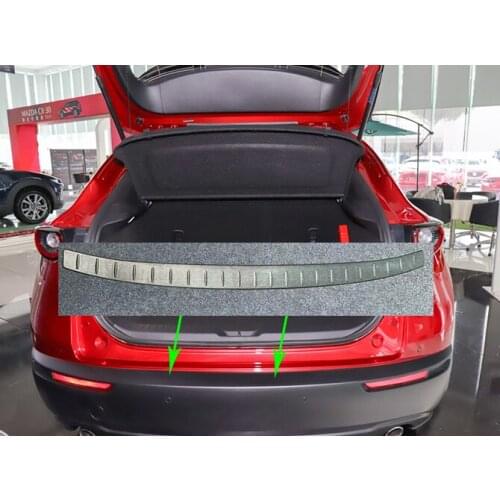 Stainless Steel Rear Bumper Protection Outside Trunk Sill Decorative Plate Pedal For Mazda Cx-30 Cx30 2020 2021