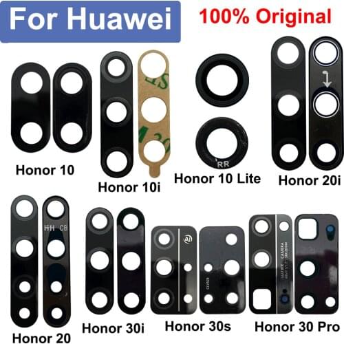 For Huawei Honor 9X V20 V30 10 10i 20i 10X 20 20S 30S 30 Pro Lite Y9 Camera Glass Lens Back Rear Camera Glass Lens with Glue