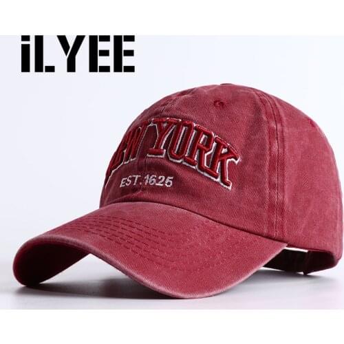 New Desinger Washed Cotton Baseball Cap Hat Women Men Vintage NEW YORK Letter Embroidery Outdoor Sports Dad Caps Sombrero Hombre