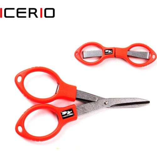Braid sharp fine folding scissors for hard-to-cut trimming Stainles Steel Carp Fishing Accessories tackle Line Cutter Scissors