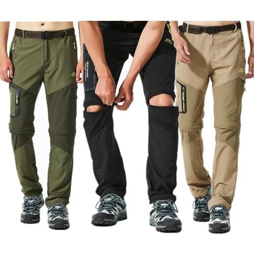 Outdoor Men Summer Hiking Removable Pants High Elastic Breathable Training Running Trek Trousers Quick Drying Fishing Pant 6xl