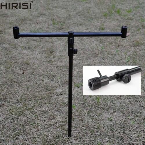 Carp Fishing 40-70cm Stainless Steel Bank Sticks with 1pcs fishing buzz bar 25cm black color