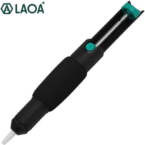 LAOA Solder Sucker Sponge Handle De-solder Gun 210MM Solder Sucker High Temperature Resistance Iron Stand Bakelite Iron Stand