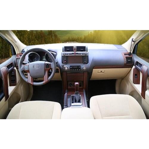 Luxury Wood Chrome For TOYOTA Prado 2700 Car Interior Decorative Frame Cover Trims Car Styling Auto Accessories