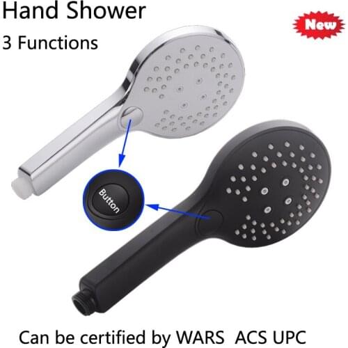 Hand-held shower sprinkles multi-functional new Matte matte black electroplating pressurized water saving shower nozzle