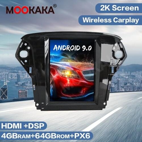 Tesla Style Vertical Screen Android 9 64GB Car GPS Navigation Radio For Ford Mondeo 2011-2015 Audio Head Unit Multimedia Player