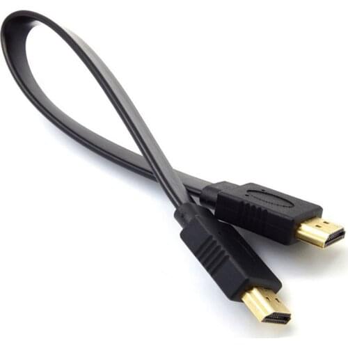 1PC 30cm Full HD Short Cable High Quality Support 3D Male to Male Plug Flat HDMI-compatible Cable Cord for Audio Video HDTV TV A