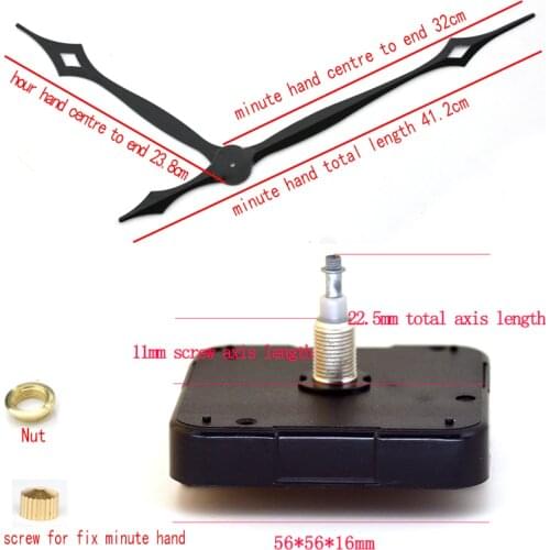 12888SMO High Torque "I" Shaft Movement 11mm Screw Axis Length Clock Accessory Quartz Movement With 2# Hands DIY Kits