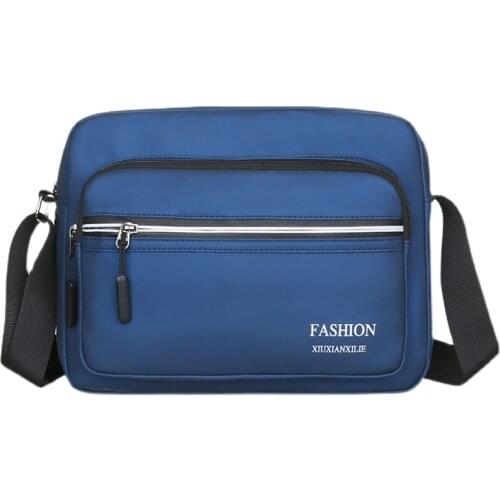2021Quality Fashion Oxford Men‘s Bag Waterproof Casual Male Cross Body Shoulder Square Bags For Men Travel Bag black/blue/grey