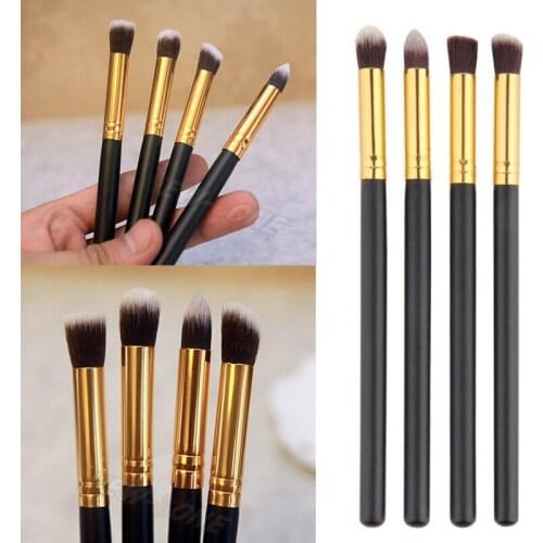 Professional 4pcs Eyeshadow Brush Brow Shading Eyeliner Makeup Brushes Set Eye Shadow Blender Cosmetic Kit
