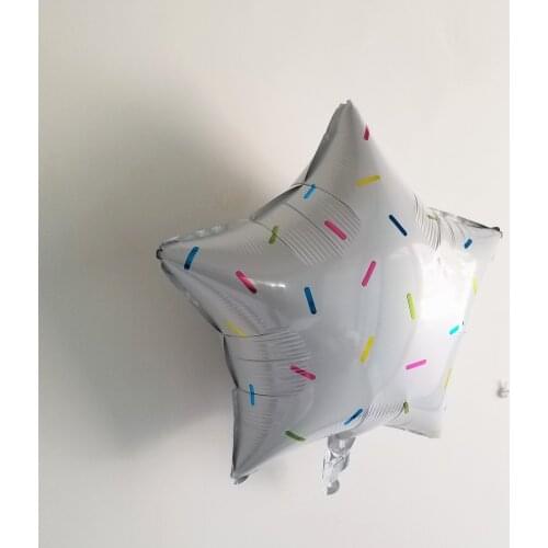 6Pcs Wedding Decorations Star Foil Balloons Candy Granules Balloon Party Supplies Wedding Baby Shower Decor Party Favors