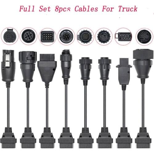 8 Car Truck Extension Cables OBD to OBD2 Car diagnostic Scanner Auto tool For Scania For cdp TCS Pro For BMW Multidiag