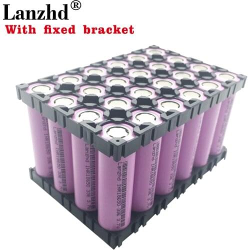 24PCS 18650 with fixed bracket Batteries 3.7V 3300mAh 30A 3.7V 18650VTC7 INR18650 battery 18650 Holder and Splicing Bracket