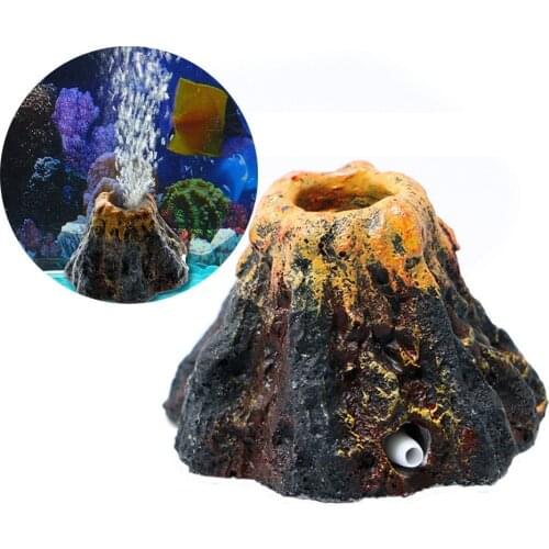 Volcano Shape Aquarium Fish Tank Decor Oxygen Pump Air Bubble Stone Air Pump Drive Fish Tank Toy aquarium Ornament Decoration