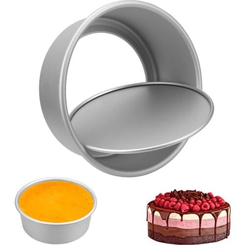 Anodization Cake Pan Anode Surface Removable Mousse Chiffon Cake Mold Bakeware Bakery Tools Dish Oven Baking Tools