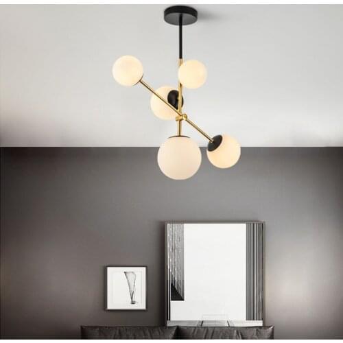 Art Chandelier LED Minimalist Modern Creative glass chandelier Home Dining Room living room scandinavian chandelier Lighting