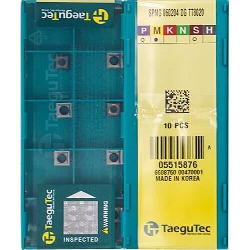 SPMG060204-DG TT8020 100% Original TAEGUTEC carbide insert with the best quality 10pcs/lot free shipping