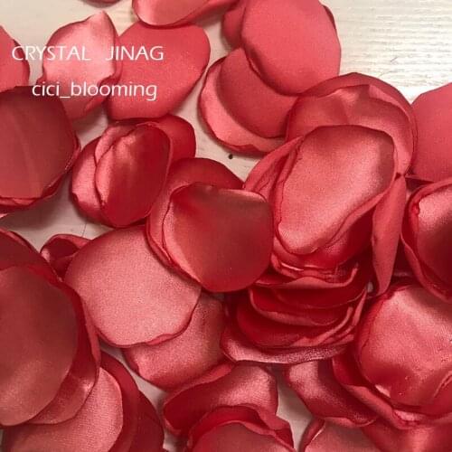 Coral color Petals For Weddings Flower Girl Rose Petal 100 pieces /Lot Real Image