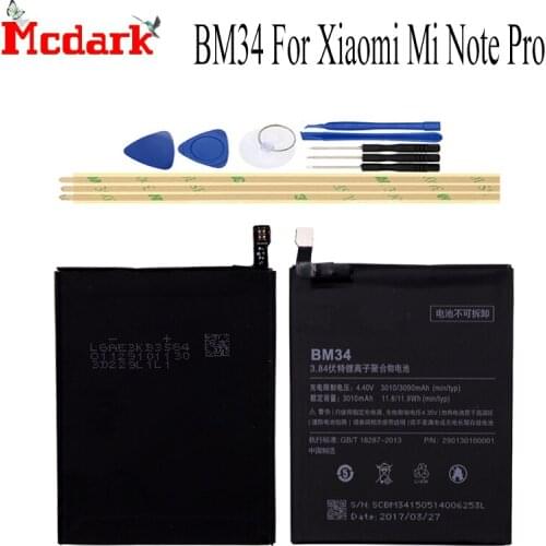 Mcdark Xiaomi Mi Note Pro Batteries