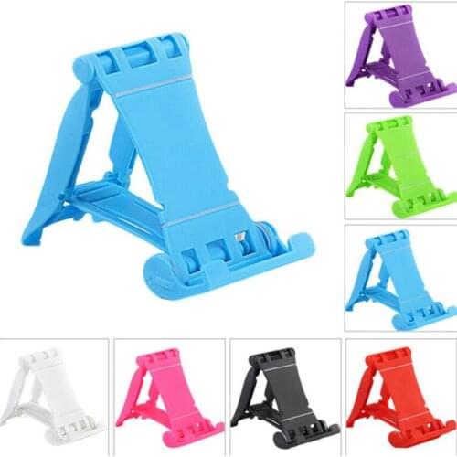 Mini Tablet Stand Holder Adjustable Desktop Plastic Tablet Dock Cradle Folding Base Bedside Mobile Phone Stand