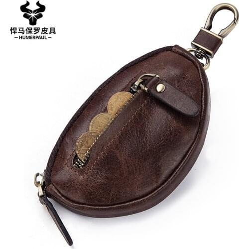 Fashion Men Key Bag Genuine Leather Small Coin Purse High Quality Key Wallets Key Case for Car Key Chains Cover New Key Holder