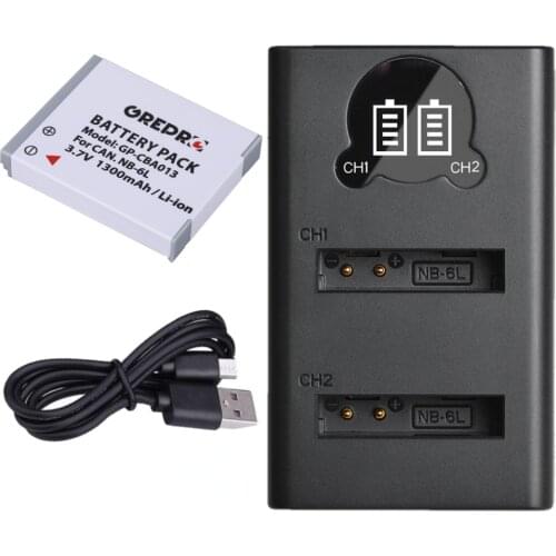 NB-6L NB-6LH NB 6L Battery + Type-C Dual Charger for Canon PowerShot SX170 IS, SX710, sx700, SX270 HS, Sx530, Sx600 hs, Sx280 HS