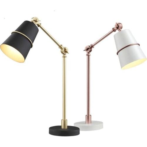 Nodic Iron Table Lamp With Black And White Color For Hotel abajour
