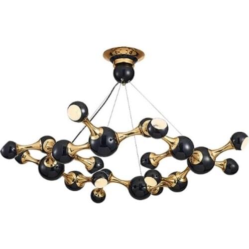 New Luxury Art Led Chandeliers Villa Club Dinning Room Kitchen Restaurant Ceiling Pendant Lamp Led G9 Bulb Source Fitting