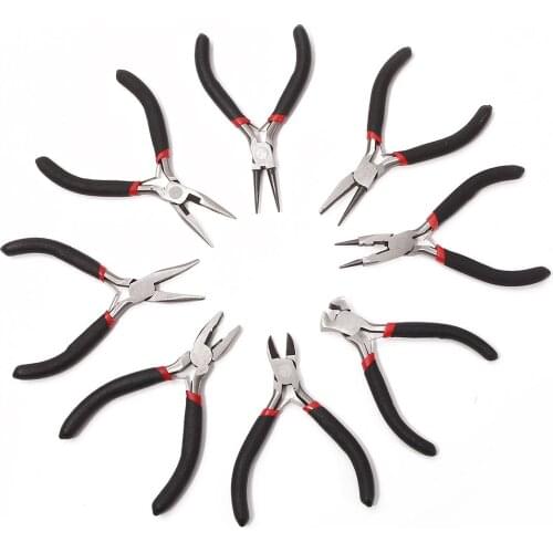 Jewelry Pliers Tools Handle Anti-slip Equipment Kit Diagonal Pliers Round Nose Cutting Wire Pliers For Jewelery Accessory Design