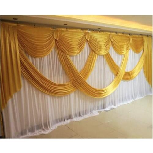 Romantic Party Wedding Backdrops with swags elegant backdrop curtain wedding props party decoration