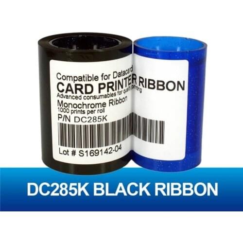 Compatible Datacard 552954-501/DC285K Black Card Printer Resin Ribbon 1000 Prints/Roll Sp25 sp30 sp35 sp55 sp75 cp40 cp60 cp80