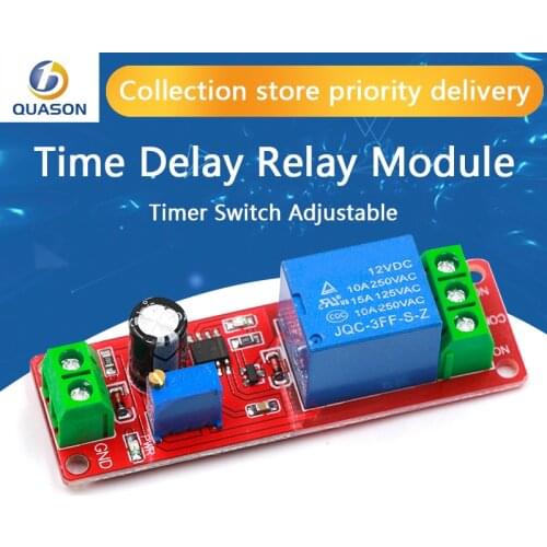 NE555 DK555 Timer Switch Adjustable Disconnect Module Time delay relay Module DC 12V Delay relay shield 0~10S