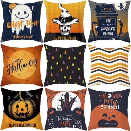 Halloween Decoration For Home Cartoon Pumpkin Bat Ghost Pillowcase Horror Halloween Party Supplies Accessories Haloween Ornament