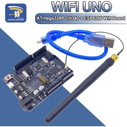 UNO+WiFi R3 ATmega328P+ESP8266 CH340 (32Mb memory) 6V-9V USB-TTL CH340G For Arduino NodeMCU WeMos One Development board